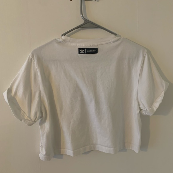 adidas Originals Women's Marimekko Cropped Tee with Trefoil Print - Picture 3 of 3